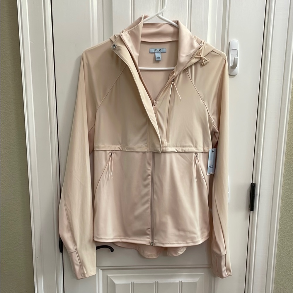 🌸FLX Blush Pink Urban Commuter Lightweight Zip Jacket Size Small